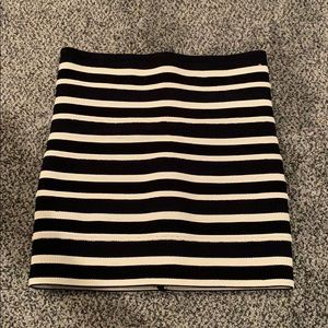 Black and white pencil skirt